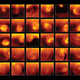 Little is known about the surface of Venus, which sits beneath an atmosphere 90 times thicker than the Earth’s. This image shows snapshots of Venus’ polar vortices, captured by the European Space Agency’s Venus Express mission from 2007 to 2008. Image: ESA/VIRTIS-Venus Express/INAF-IAPS/LESIA-Obs. Paris/G. Piccioni